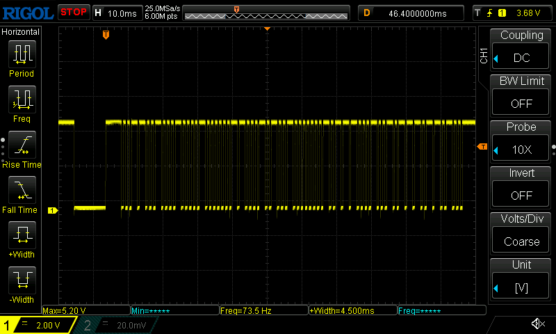 Oscilloscope full 'stop' command